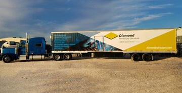 Diamond Refractory semi truck with logo